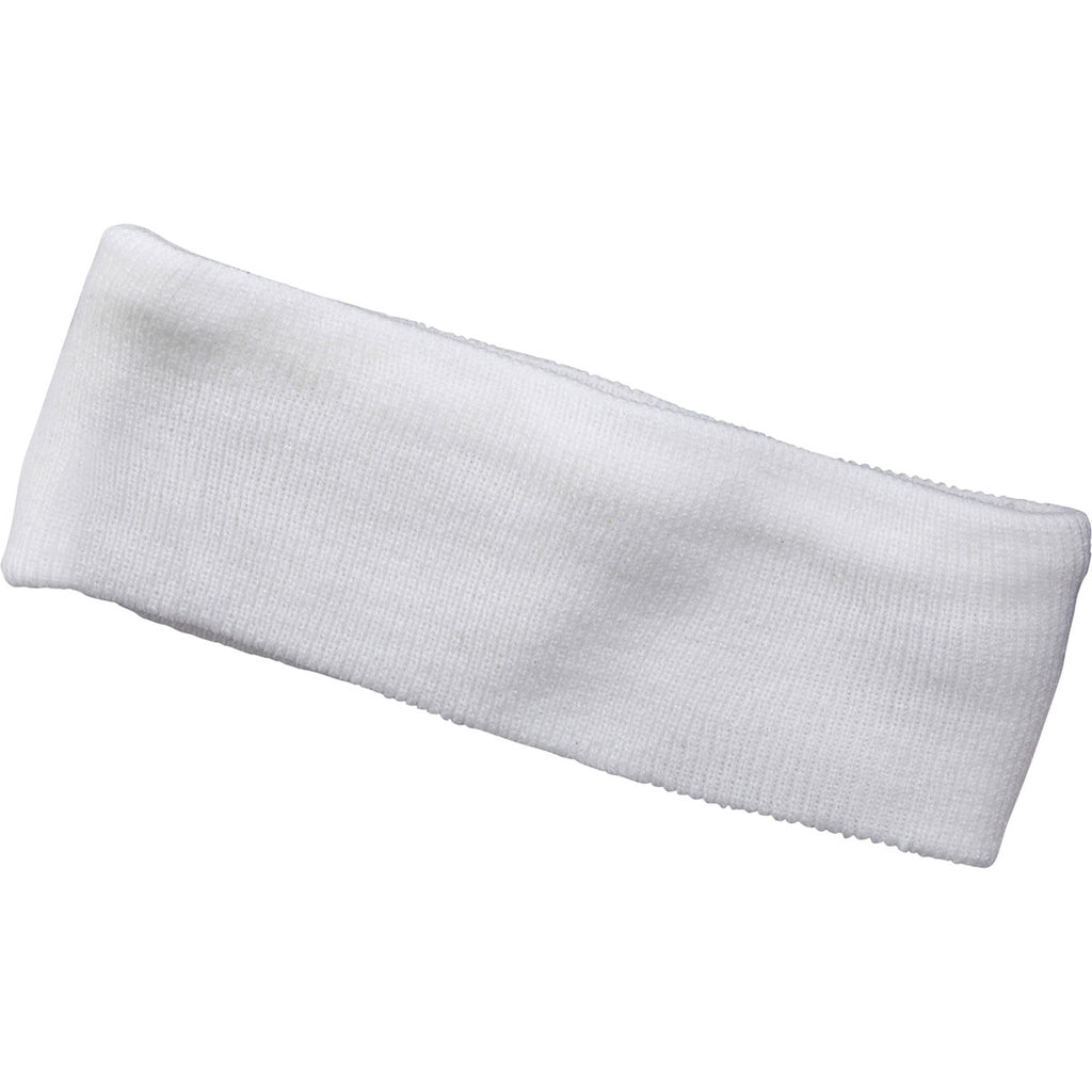 Elevate White Succinct Knit Headband