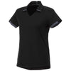 Elevate Women's Black/Grey Storm Cerrado Short Sleeve Polo