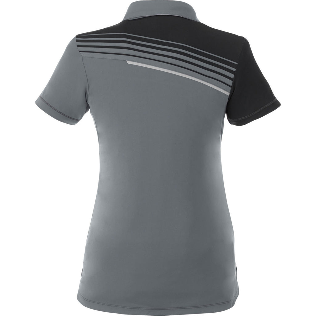 Elevate Women's Steel Grey Prater Short Sleeve Polo