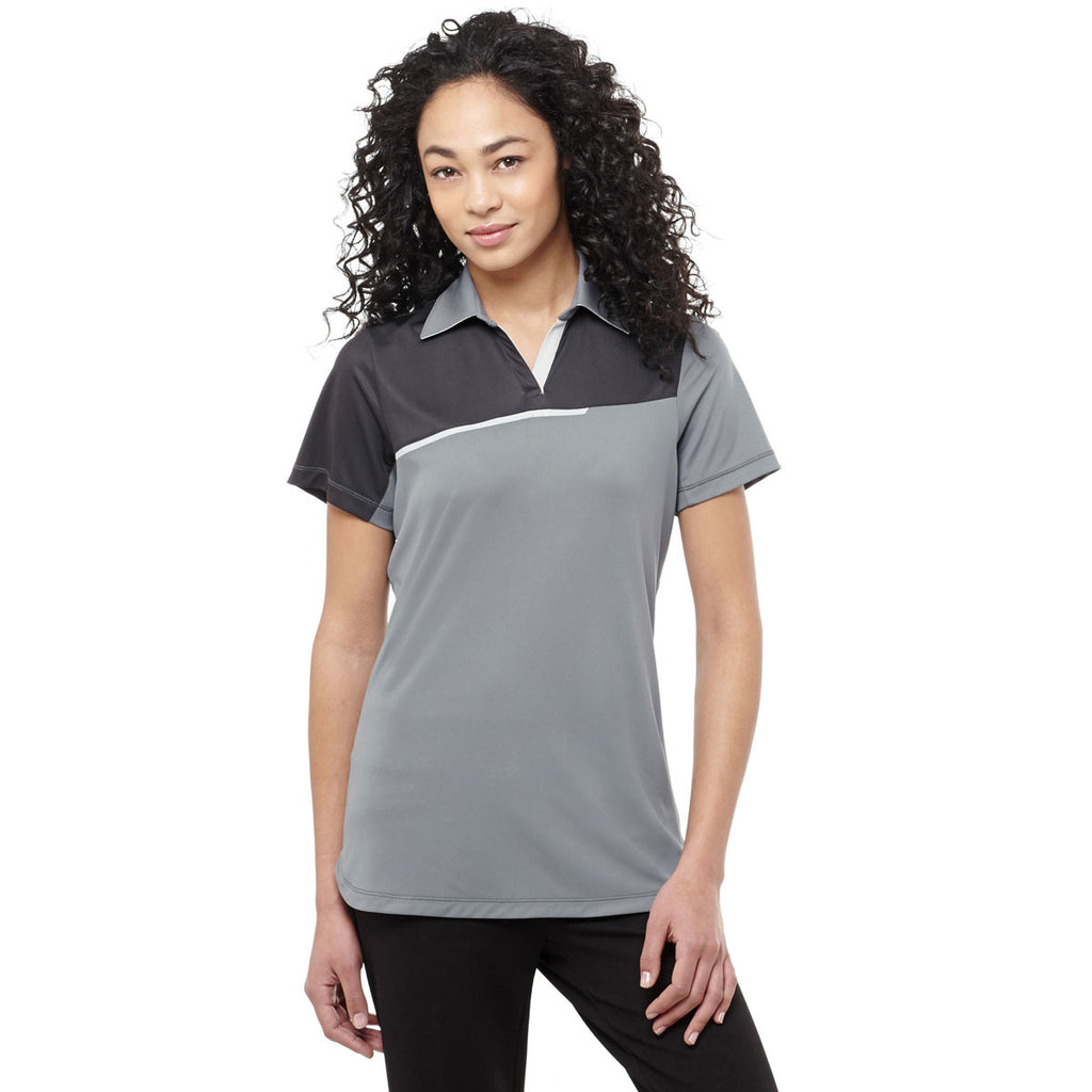 Elevate Women's Steel Grey Prater Short Sleeve Polo