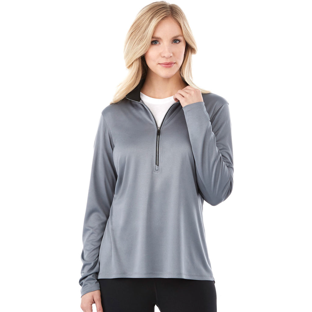 Elevate Women's Steel Grey Vega Tech Half Zip