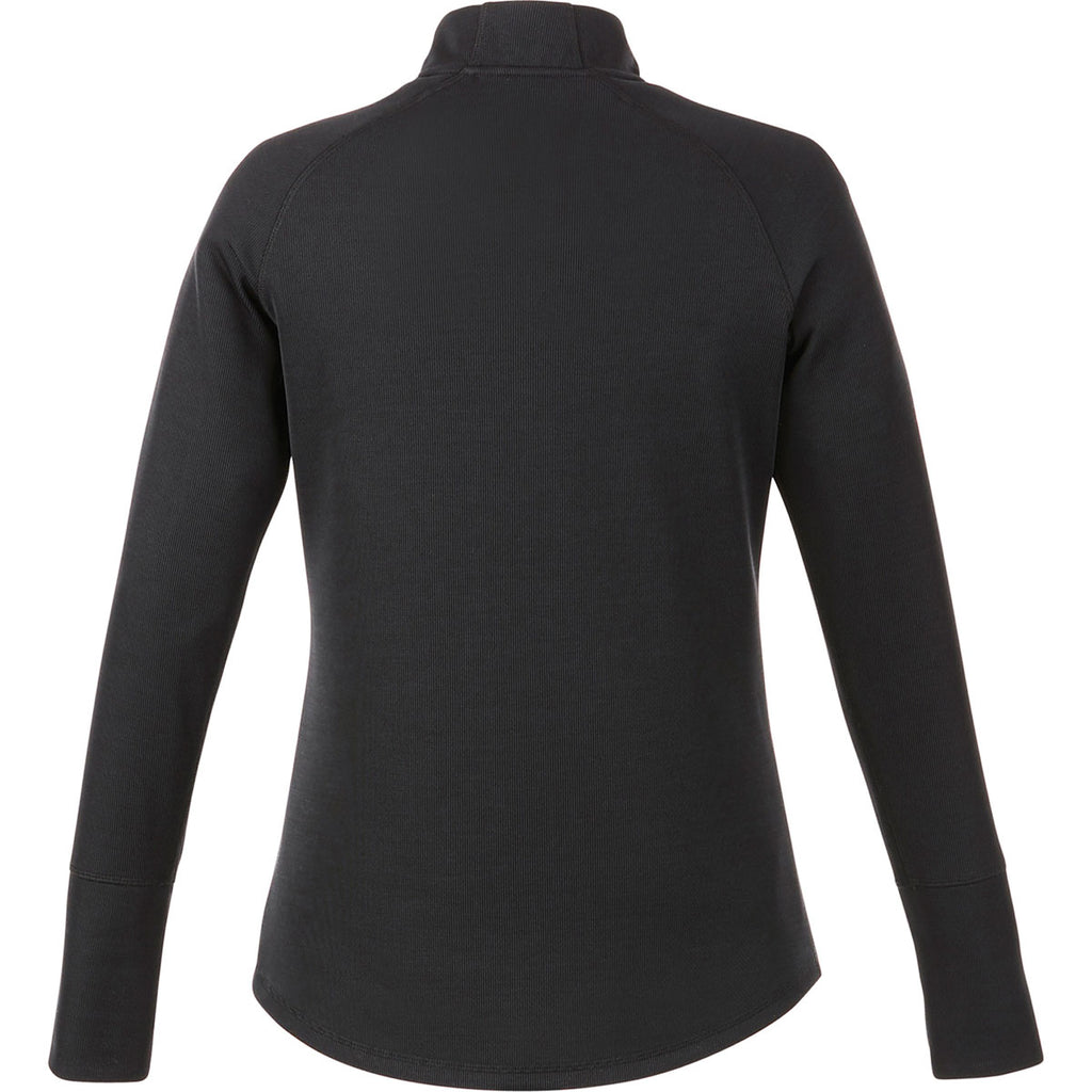 Elevate Women's Black Crane Knit Half Zip