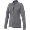 Elevate Women's Heather Dark Charcoal Mather Knit Half Zip