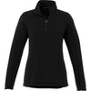 Elevate Women's Black Bowlen Polyfleece Quarter Zip