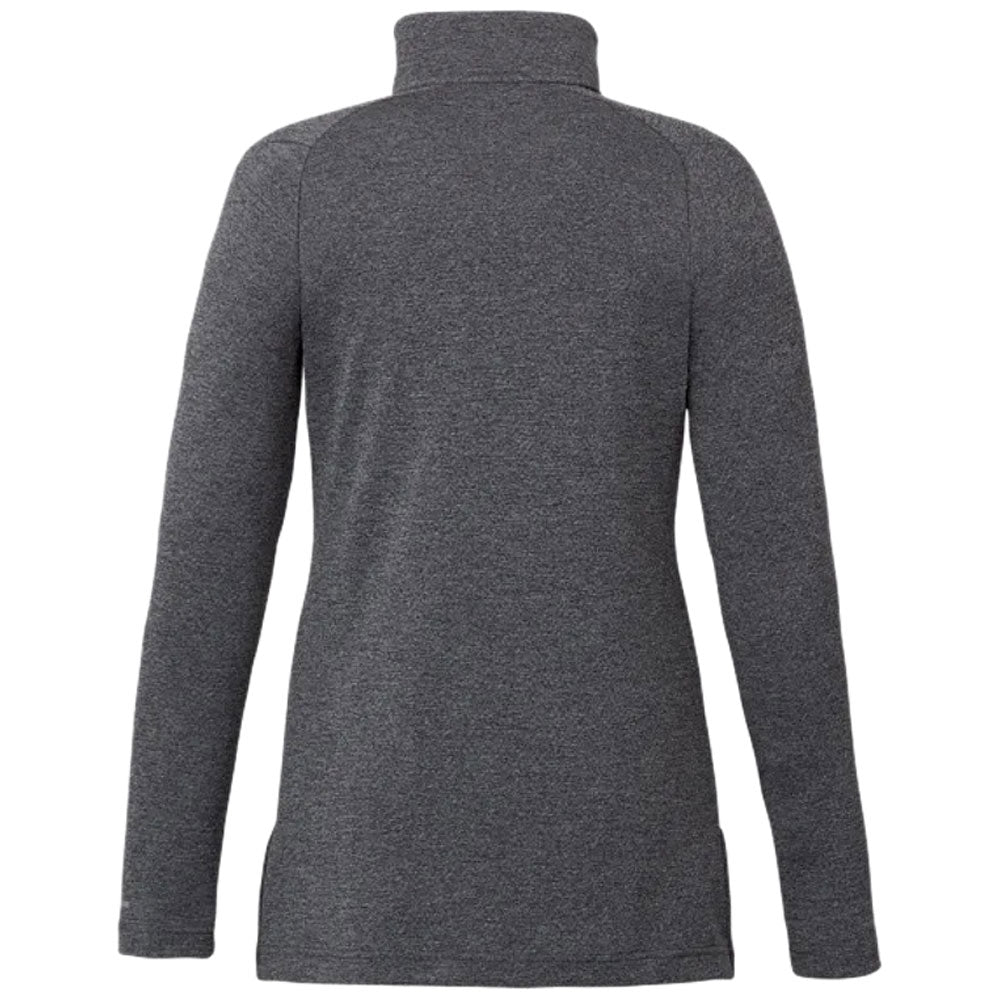 Elevate Women's Heather Dark Charcoal Asgard Eco Knit Quarter Zip