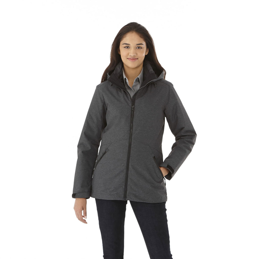 Elevate Women's Heather Dark Charcoal Delamar 3-in-1 Jacket