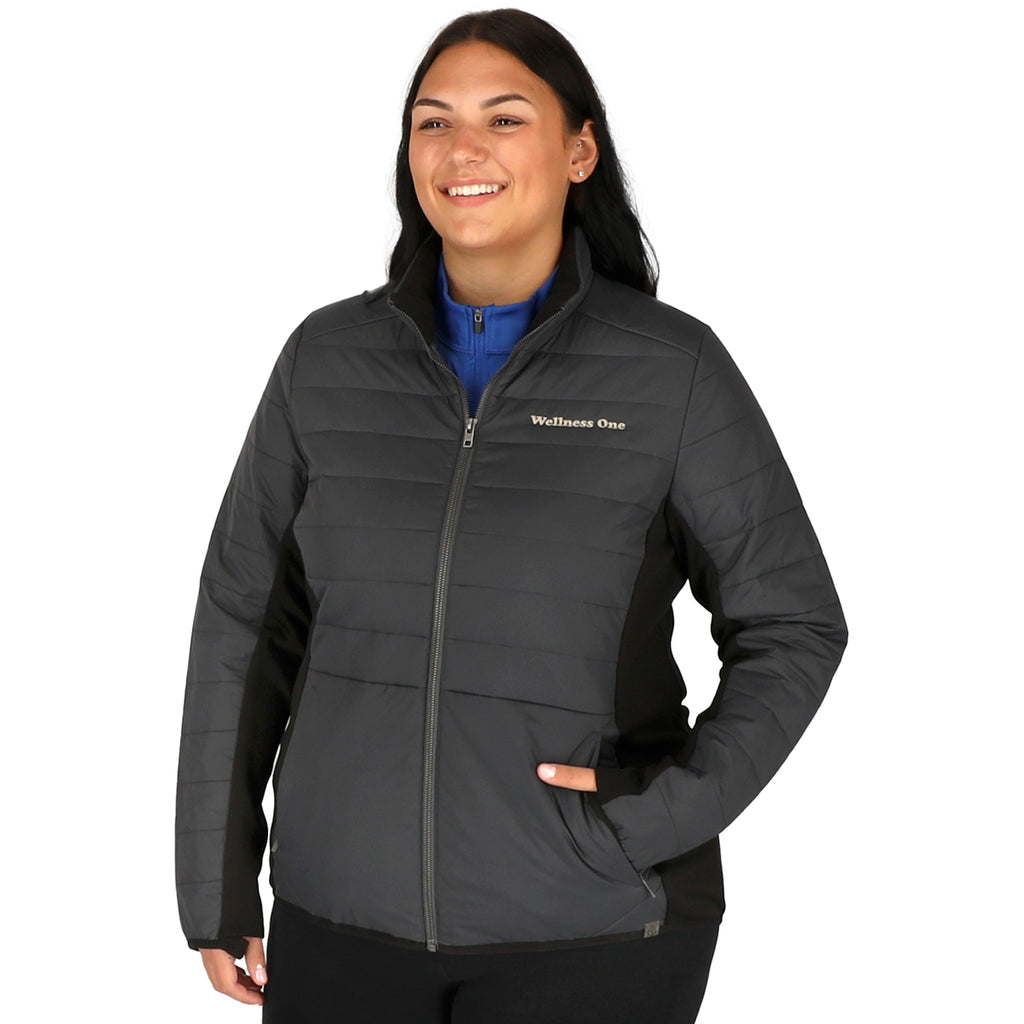 Trimark Women's Grey Storm/Black Geneva Eco Hybrid Insulated Jacket