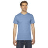 American Apparel Unisex Athletic Blue Short-Sleeve Track T-Shirt