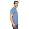 American Apparel Unisex Athletic Blue Short-Sleeve Track T-Shirt