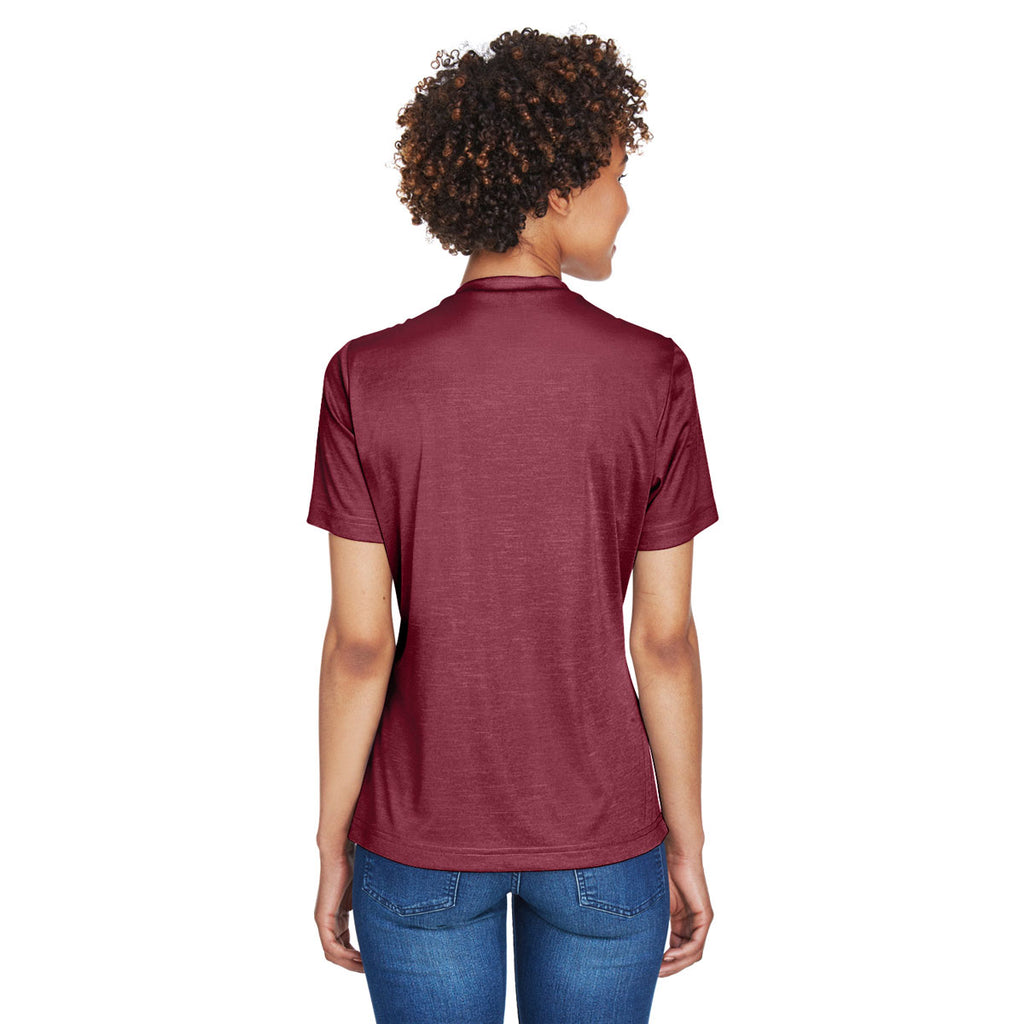 Team 365 Women's Sp Maroon Heather Zone Sonic Heather Performance T-Shirt