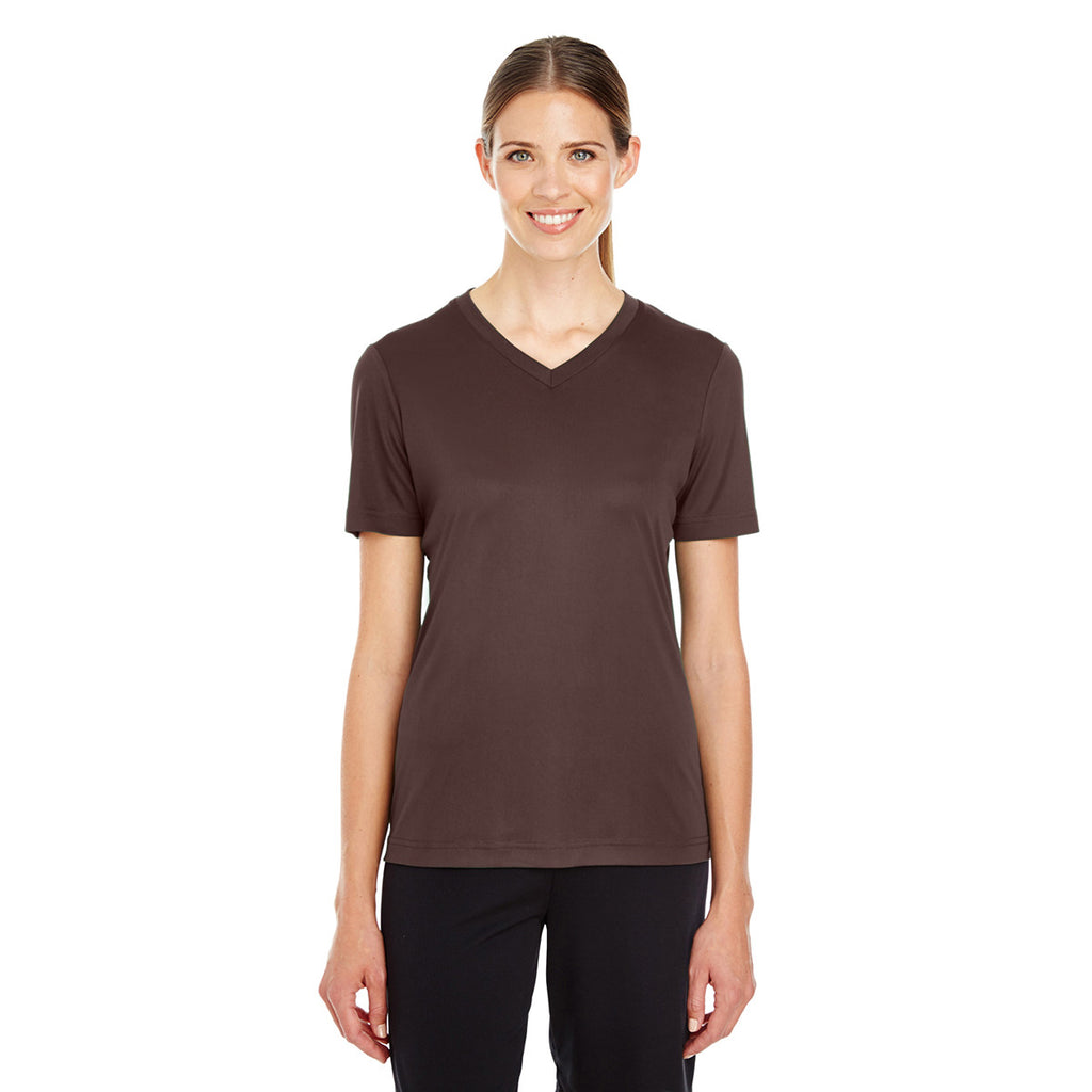 Team 365 Women's Sport Dark Brown Zone Performance T-Shirt