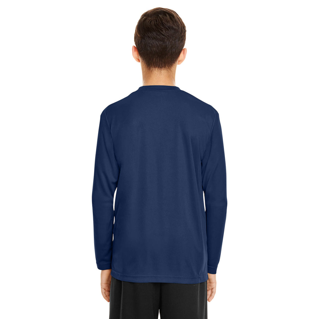 Team 365 Youth Sport Dark Navy Zone Performance Long-Sleeve T-Shirt