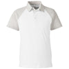 Team 365 Men's White/Sport Silver Command Snag-Protection Colorblock Polo