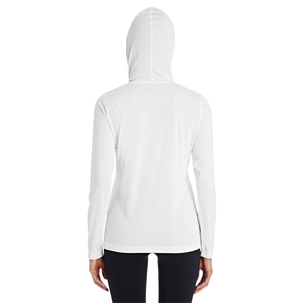 Team 365 Women's White Zone Performance Hoodie