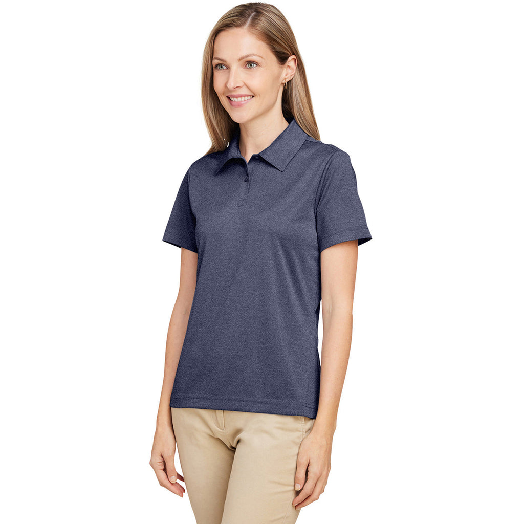 Team 365 Women's Sport Dark Navy Heather Zone Sonic Heather Performance Polo