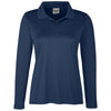 Team 365 Women's Sport Dark Navy Zone Performance Long Sleeve Polo