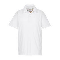 Team 365 Youth White Zone Performance Polo