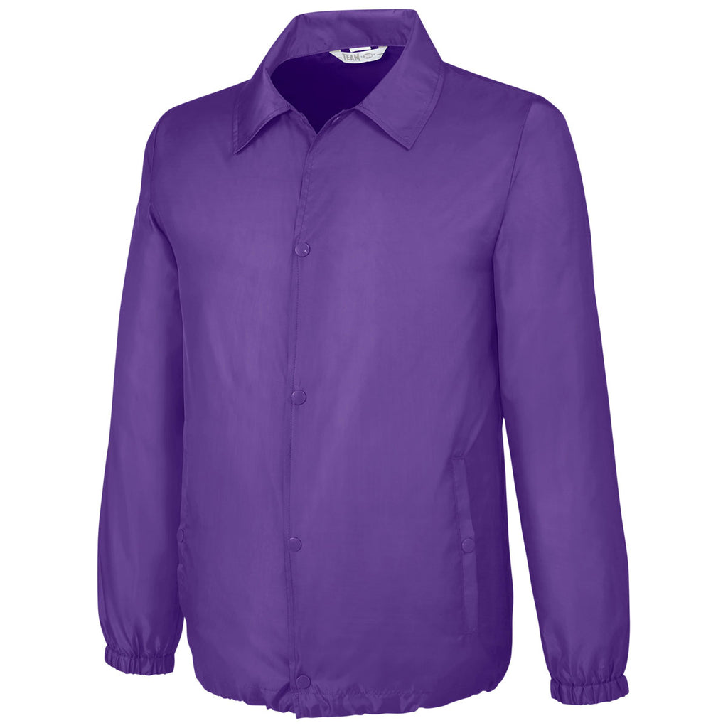 Team 365 Unisex Sport Purple Zone Protect Coaches Jacket