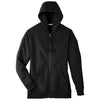 Team 365 Men's Black Zone HydroSport Heavyweight Full-Zip Hooded Sweatshirt