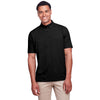 UltraClub Men's Black Lakeshore Stretch Cotton Performance Polo