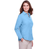 UltraClub Women's Columbia Blue Bradley Performance Woven Shirt