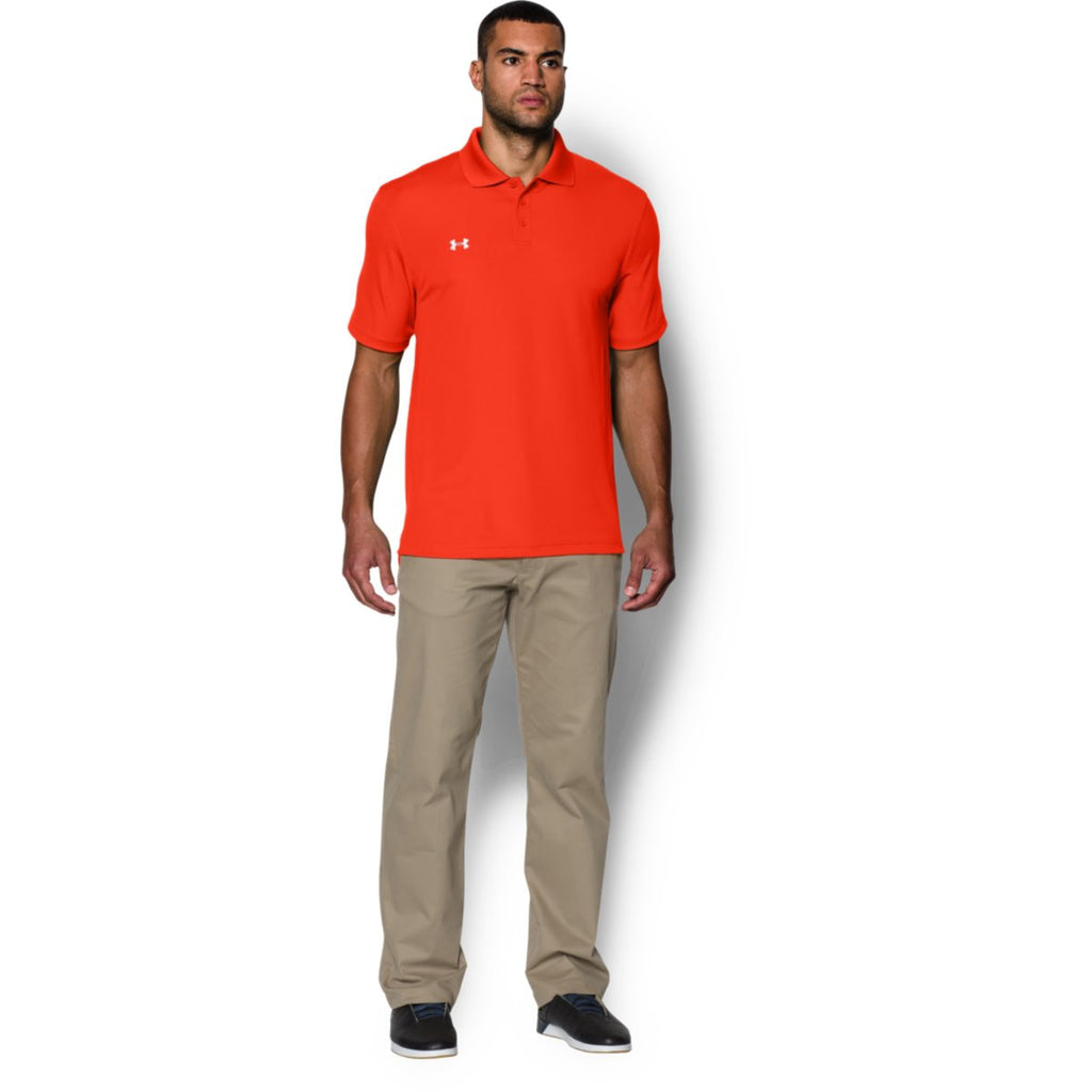 Under Armour Men's Dark Orange Performance Team Polo