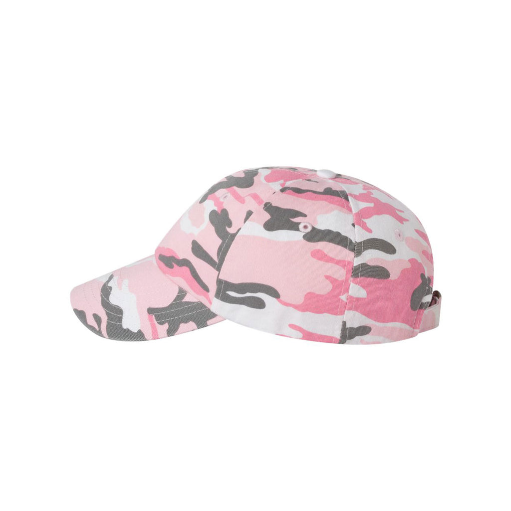 Valucap Pink Camo Classic Dad's Cap