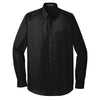 Port Authority Men's Deep Black Long Sleeve Carefree Poplin Shirt