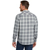 Port Authority Men's Grey/Cream Open Plaid Plaid Flannel Shirt