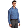 Port Authority Men's True Blue/White City Stretch Shirt