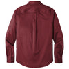 Port Authority Men's Burgundy Long Sleeve SuperPro React Twill Shirt