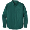 Port Authority Men's Marine Green Long Sleeve SuperPro React Twill Shirt