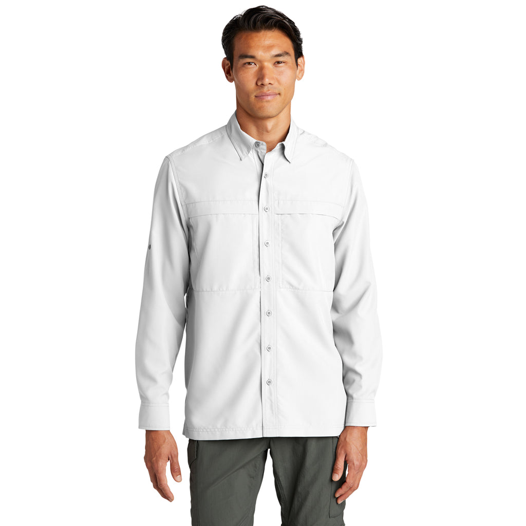 Port Authority Men's White Long Sleeve UV Daybreak Shirt