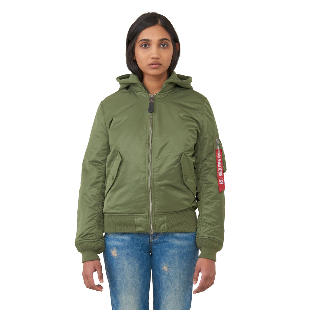 Alpha Industries Women's Sage/Rust Lining MA-1 Natus Flight Jacket