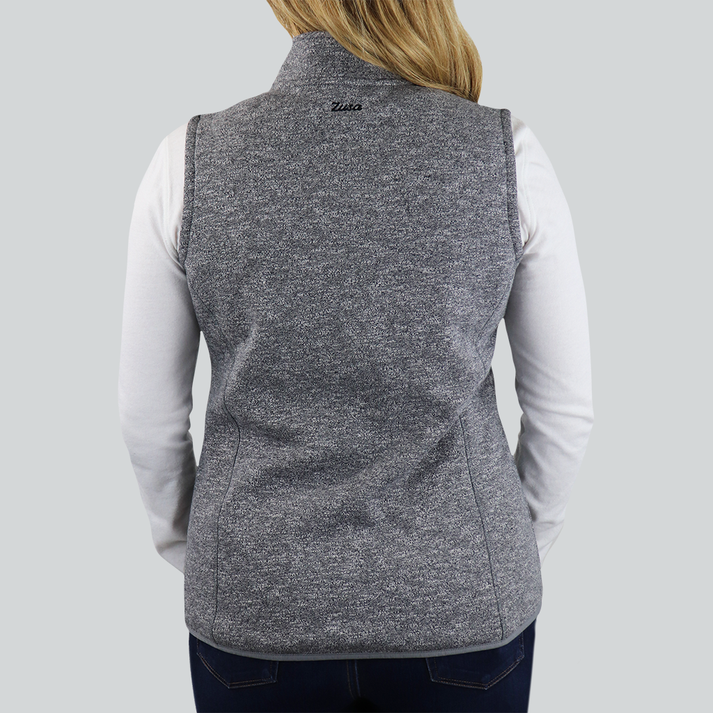 Zusa Women's Light Grey Heather Midtown Fleece Vest