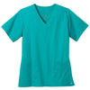 WonderWink Women's Teal Blue WorkFlex V-Neck Top