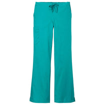 WonderWink Women's Teal Blue WorkFlex Flare Leg Cargo Pant
