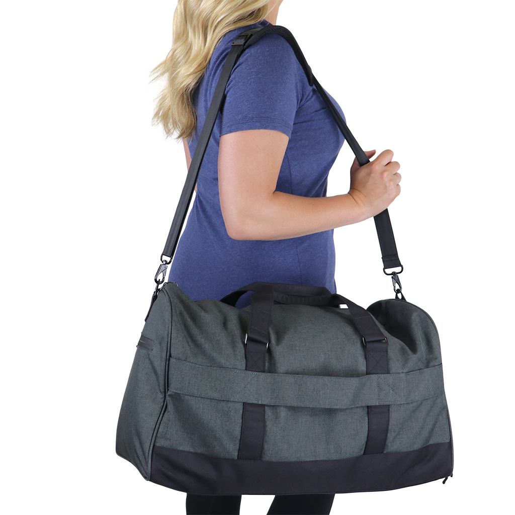 Zusa Black Heather Weekender Duffel