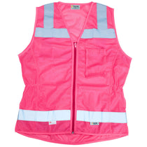 Xtreme Visibility Women's Pink Fitted NON-ANSI Zip Vest