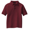 Port Authority Youth Burgundy Silk Touch Polo