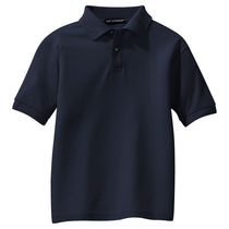 Port Authority Youth Navy Silk Touch Polo
