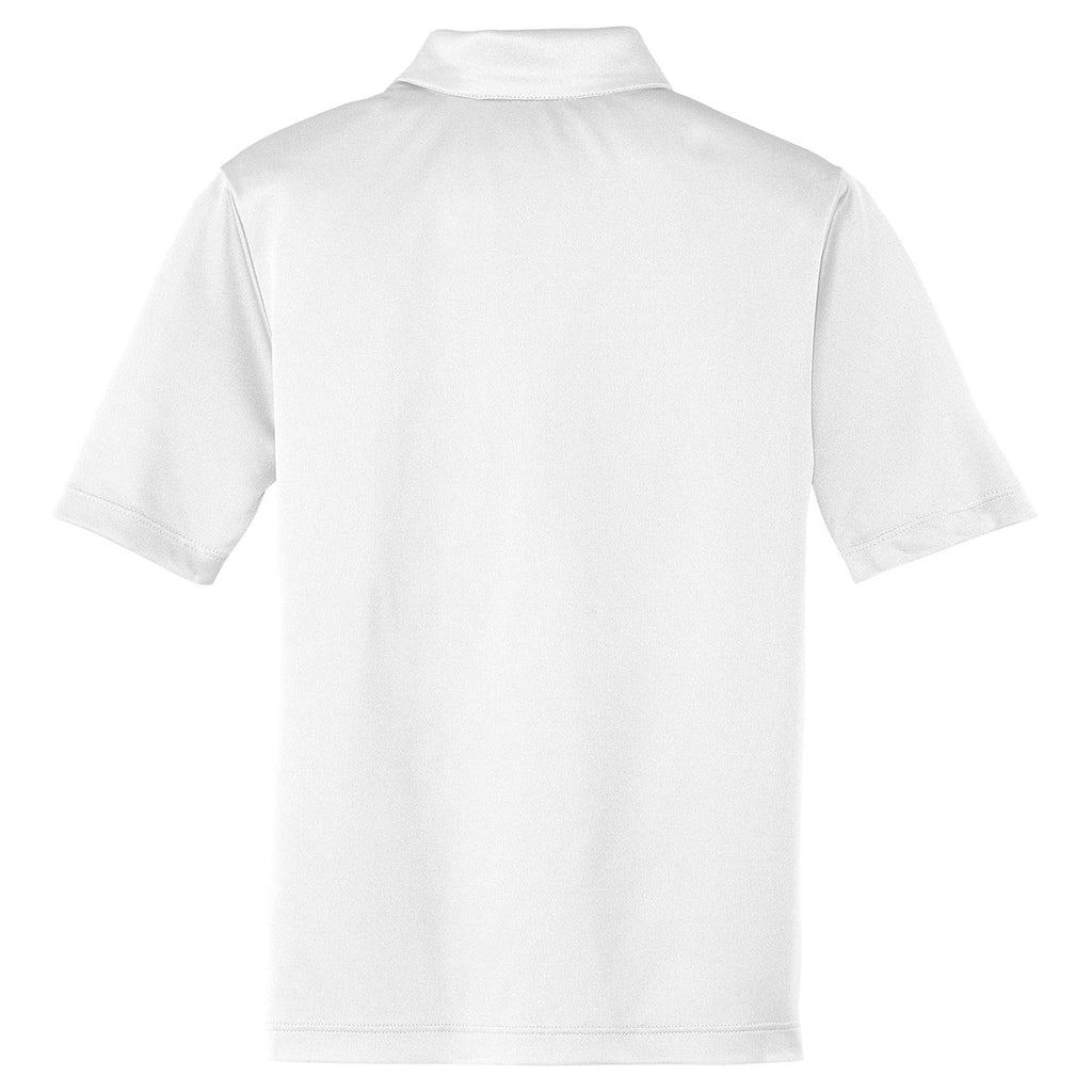 Port Authority Youth White Silk Touch Performance Polo