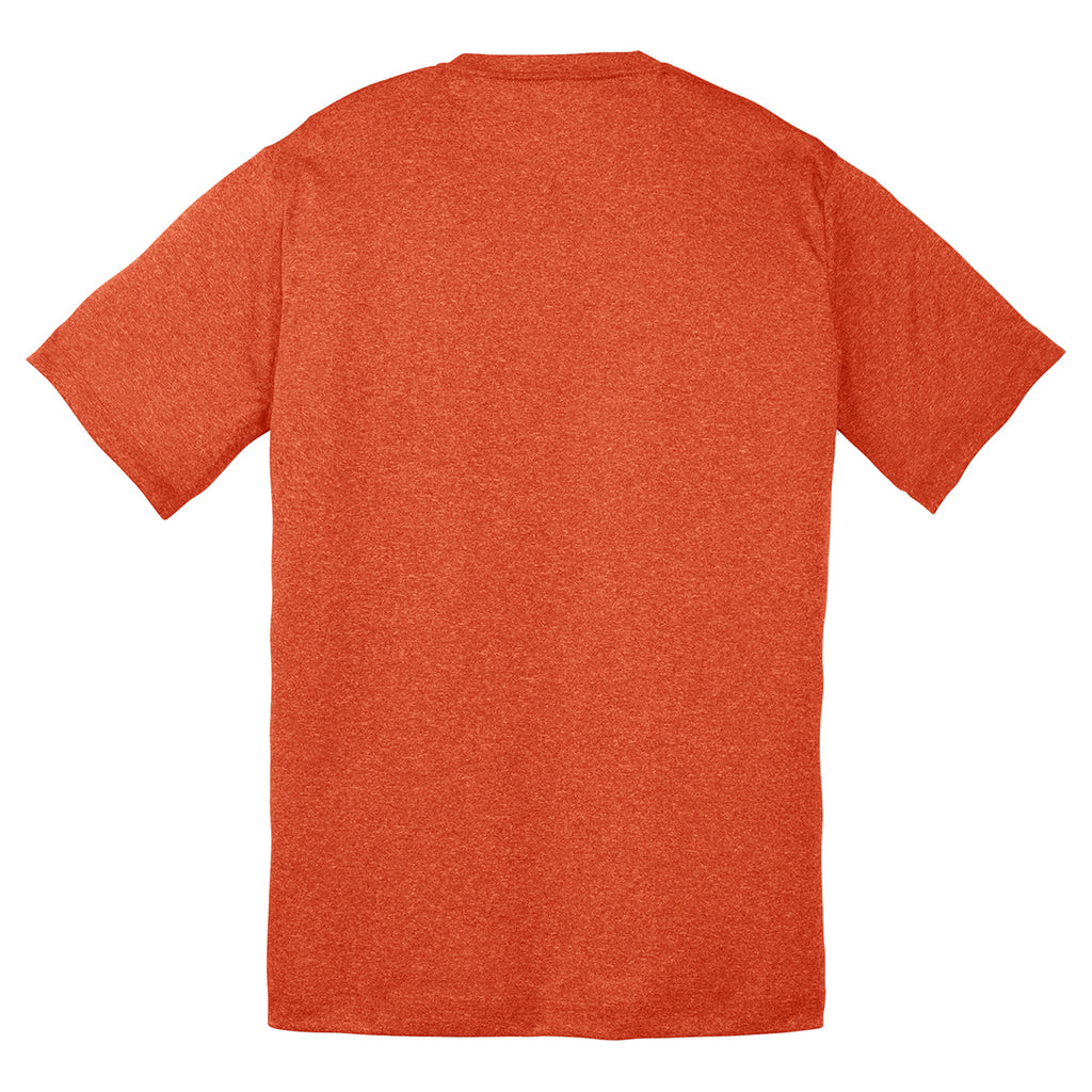 Sport-Tek Youth Deep Orange Heather Contender Tee