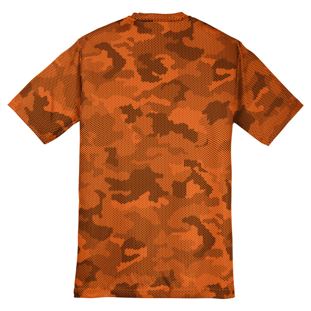 Sport-Tek Youth Neon Orange CamoHex Tee