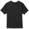 Sport-Tek Youth Black Short Sleeve Rashguard Tee