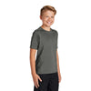 Sport-Tek Youth Dark Smoke Grey Short Sleeve Rashguard Tee