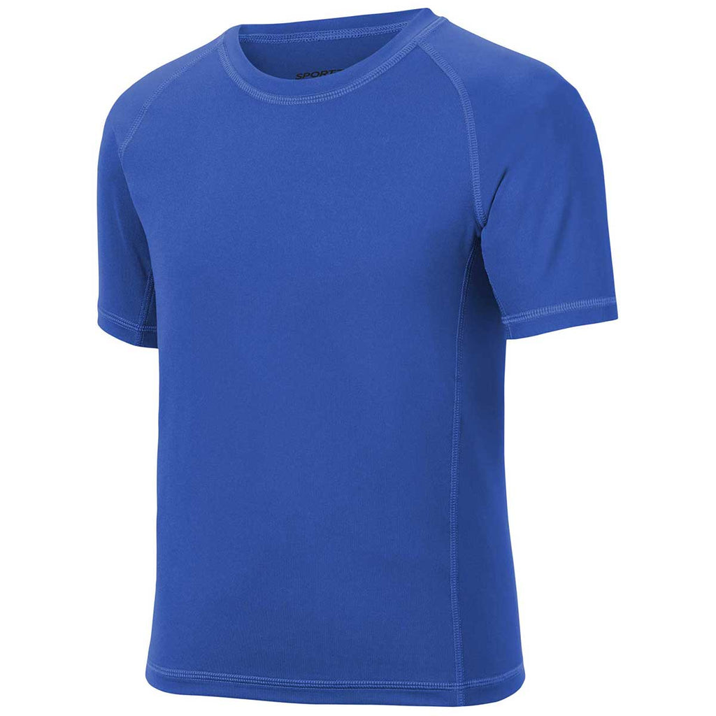 Sport-Tek Youth True Royal Short Sleeve Rashguard Tee