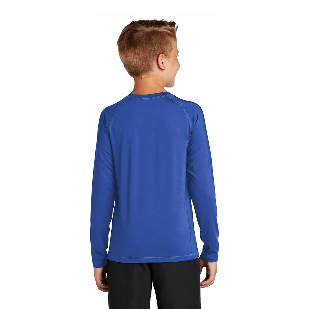 Sport-Tek Youth True Royal Long Sleeve Rashguard Tee