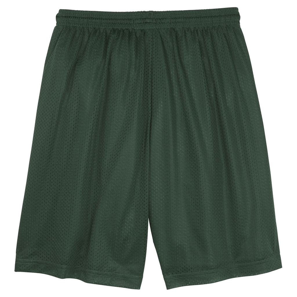 Sport-Tek Youth Forest Green PosiCharge Classic Mesh Short