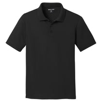 Sport-Tek Youth Black PosiCharge RacerMesh Polo